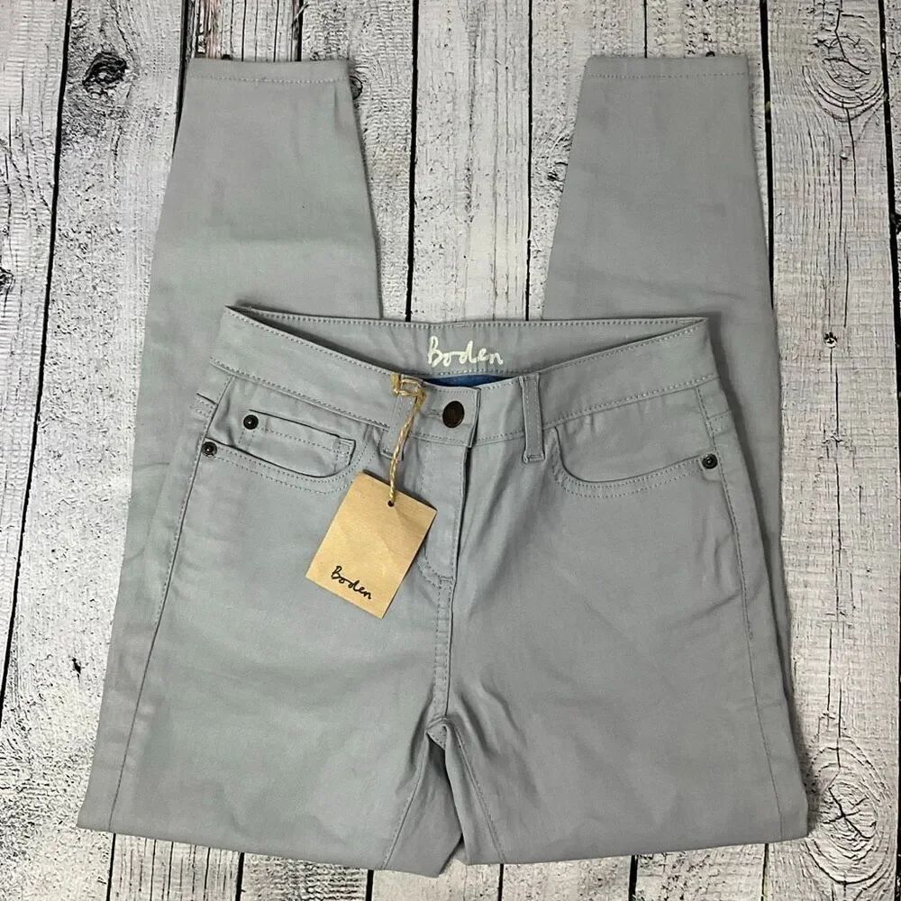 BODEN Gray Coated Skinny Jeans